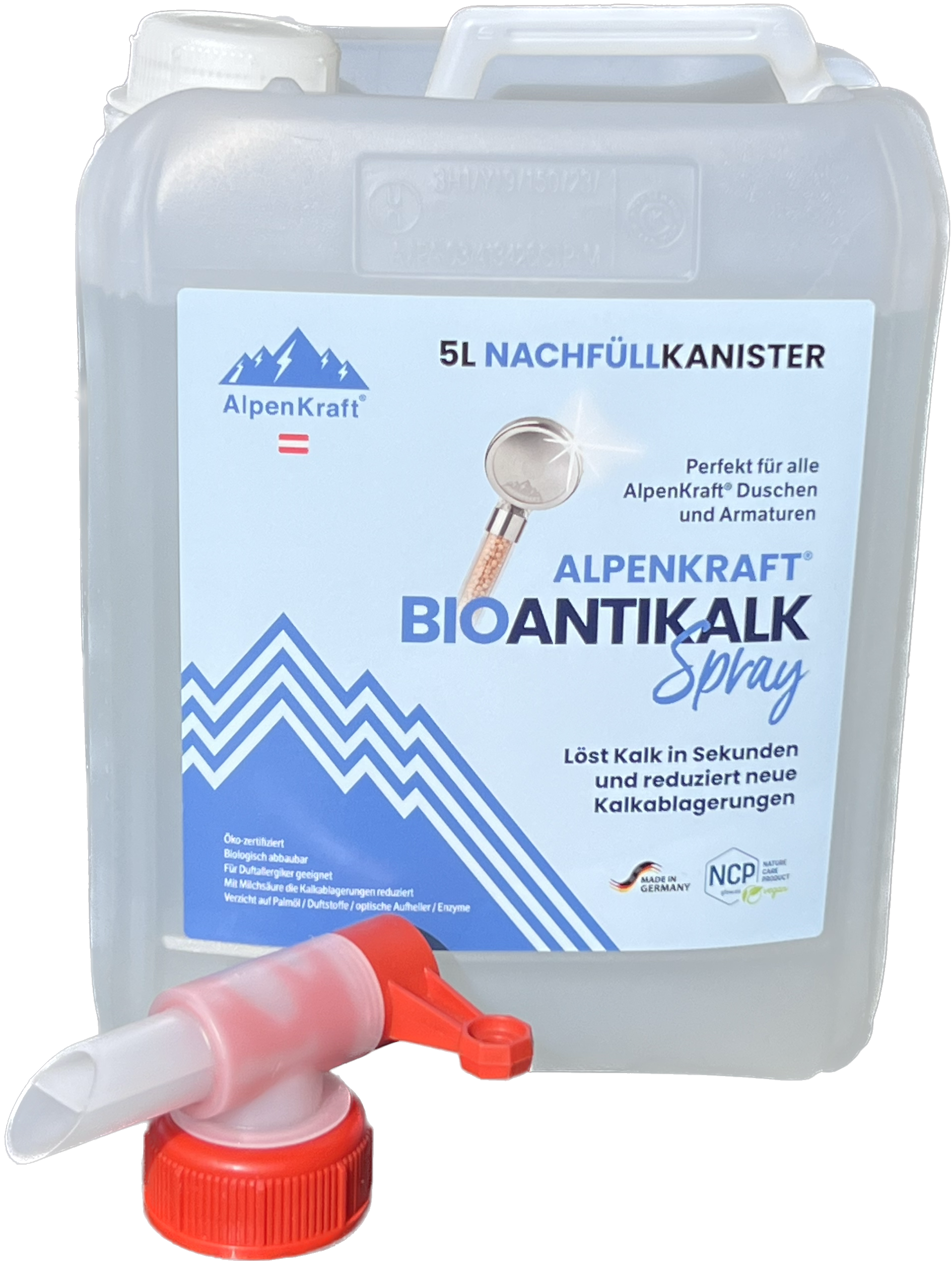 AlpenKraft® BIO Antikalk Spray 5L Navulkanister